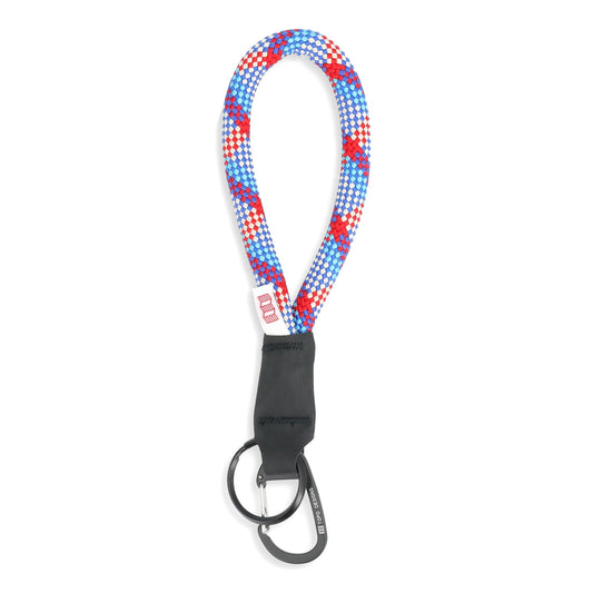 Topo Designs Crux Key Clip in "Bone White / Blue"