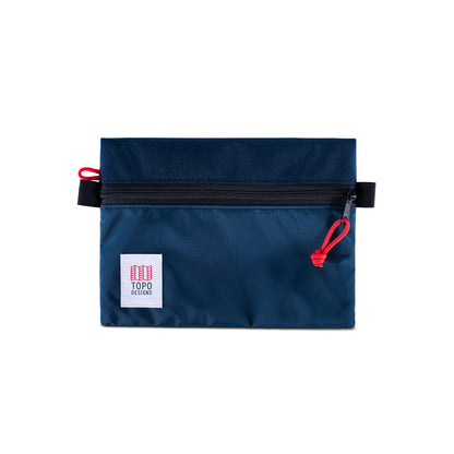 Front product shot of Topo Designs "Medium" accessory bags in "Navy" blue.