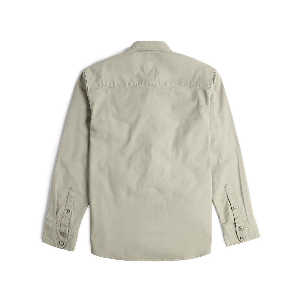 Back View of Topo Designs Dirt Overshirt - Men's in "Dried Sage"