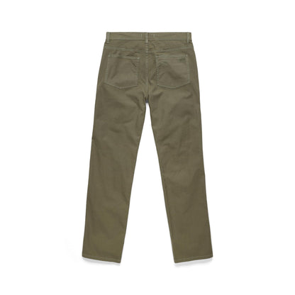 Back View of Topo Designs Dirt 5-Pocket Pants Classic - Men's in "Beetle"