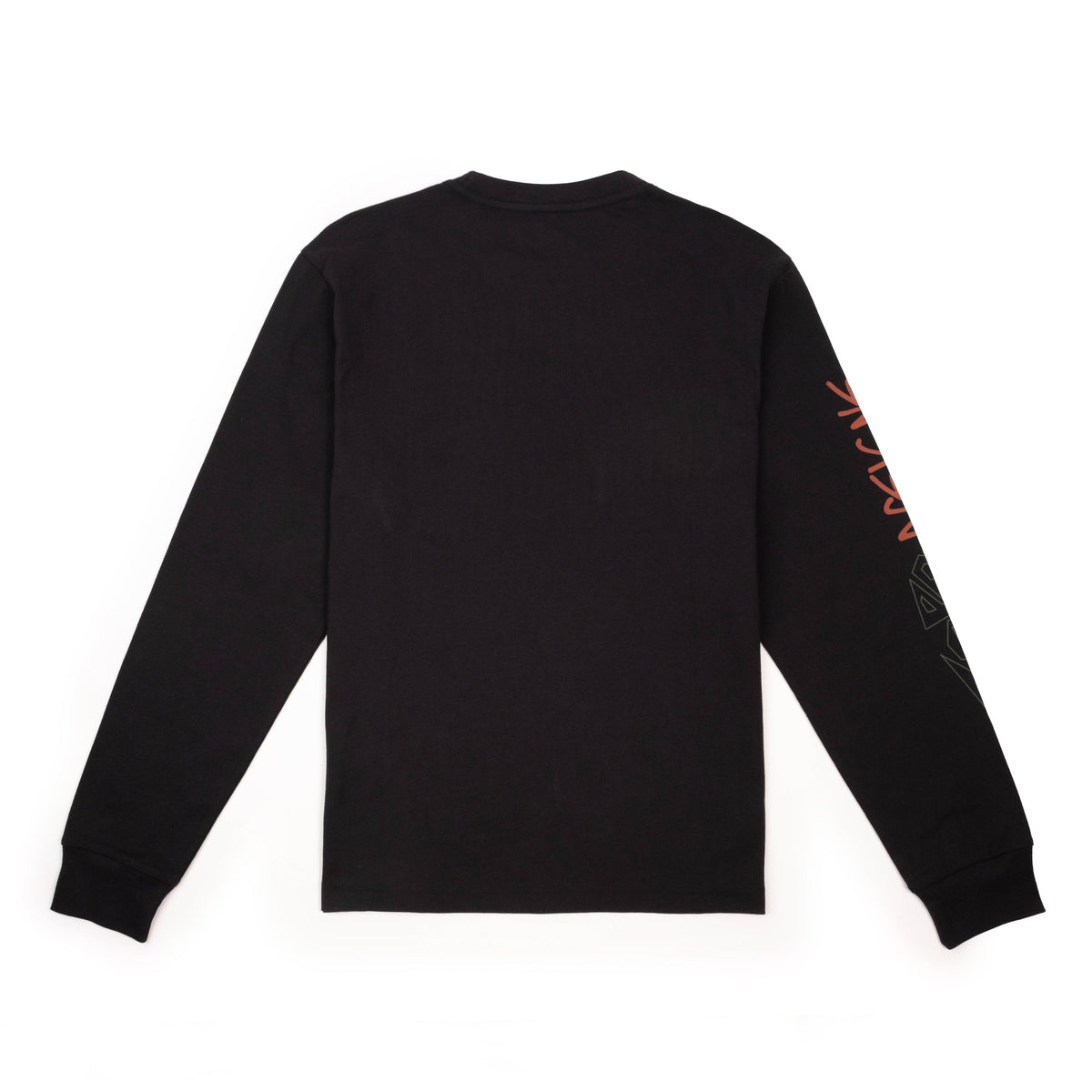 Back View of Topo Designs Outlook Tee Long Sleeve - Men's in "Black"