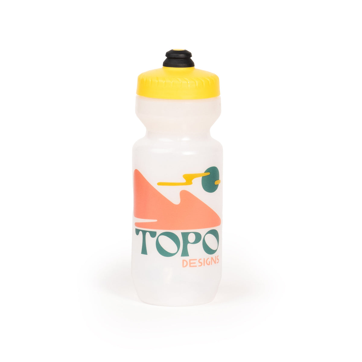 Topo Designs x Specialized Purist 22oz cycling Water Bottle in "Obscure" clear.