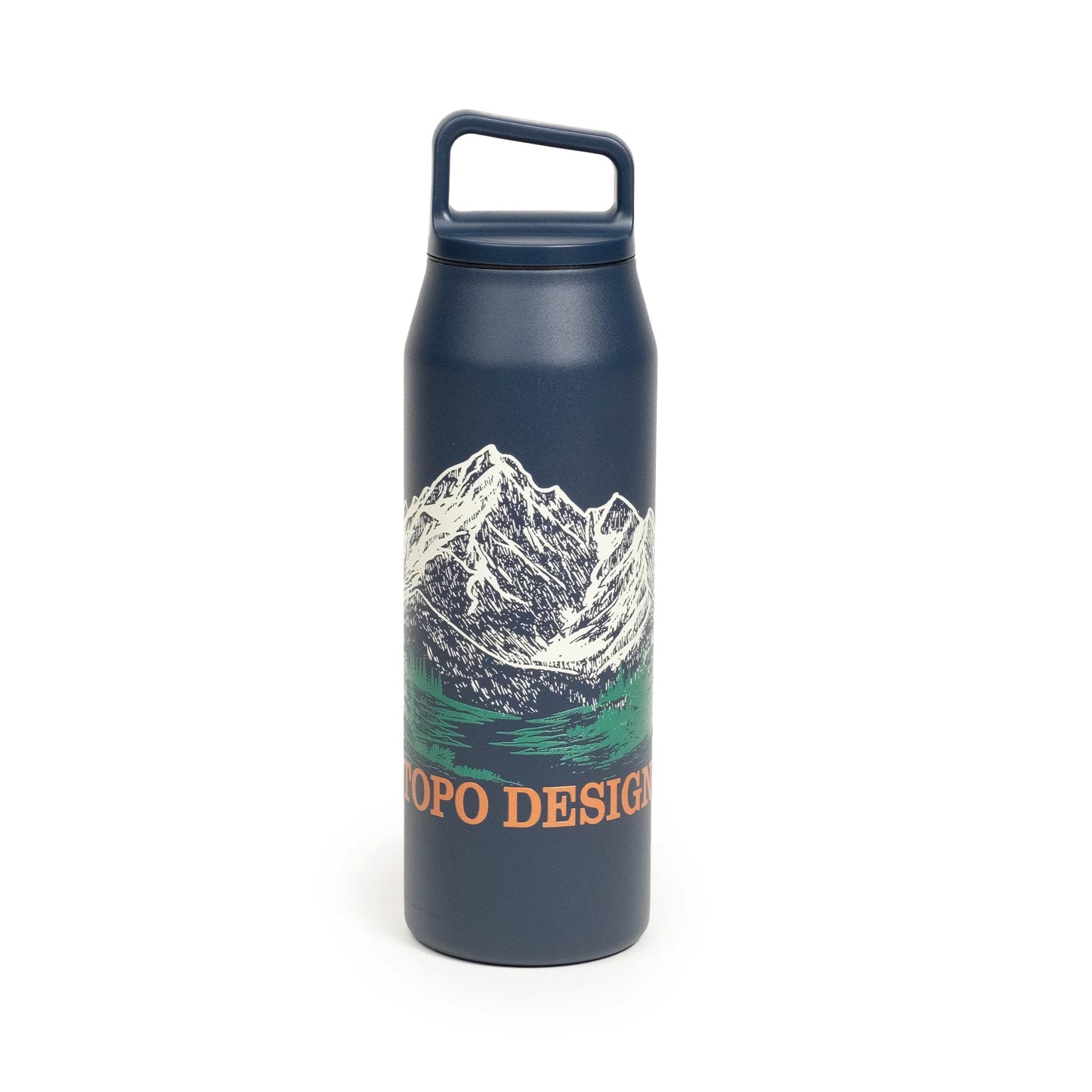 Topo Designs x MiiR Wide Mouth Water Bottle - 32 oz in "Tidal Blue"