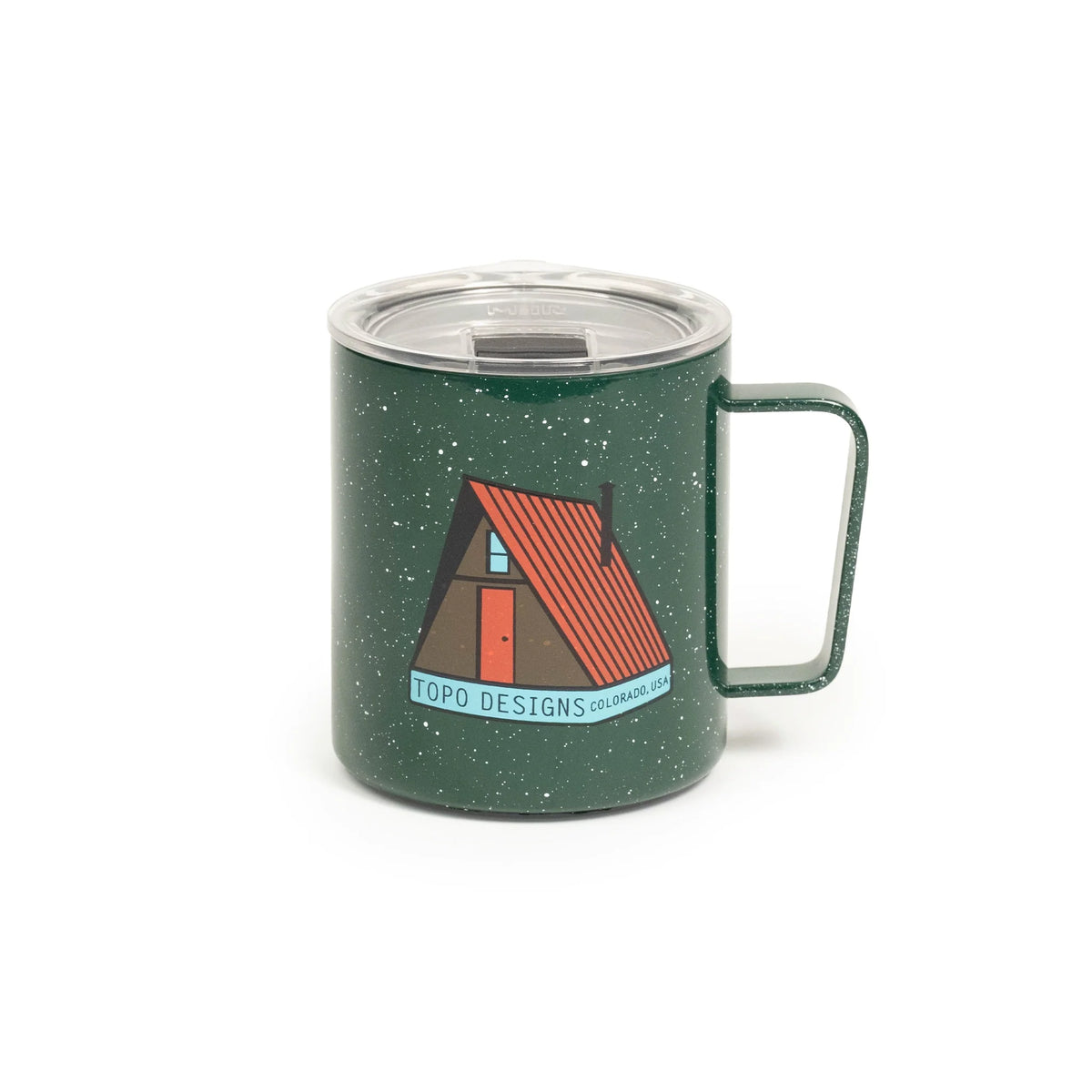 Topo Designs x MiiR Camp Cup in "Green Speckle"