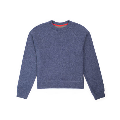 Front View of Topo Designs Global Wool Sweater - Women's in "Midnight"
