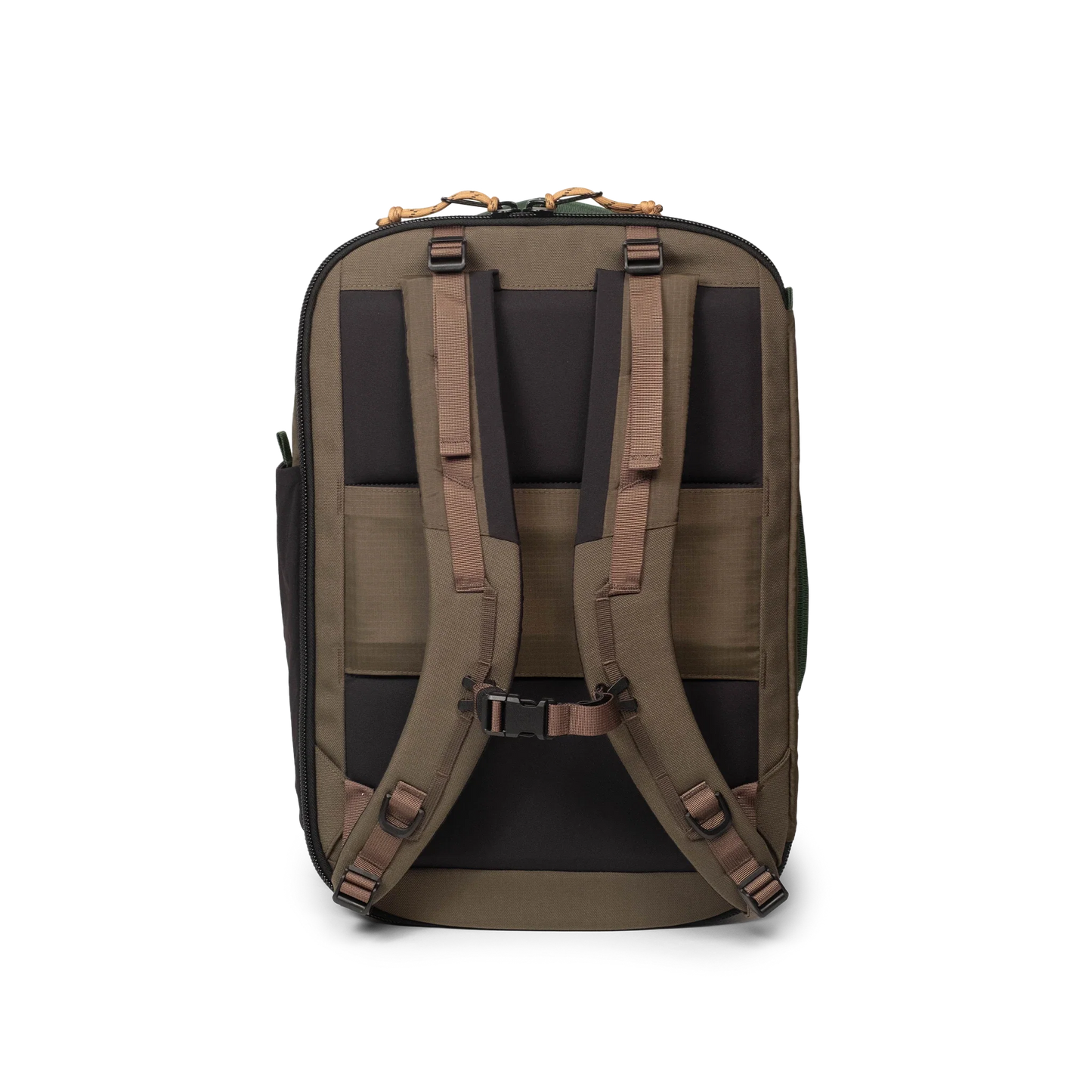 Back View of Topo Designs Global Travel Backpack in "Woodland / Forest"