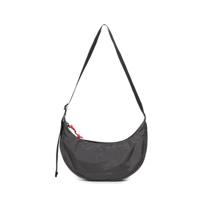 Back View of Topo Designs Moonlight Crossbody Bag in "Black / White Grid"