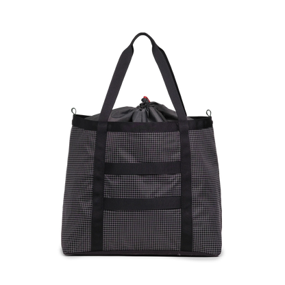 Back View of Topo Designs Mountain Utility Tote in "Grid / Very Peri"