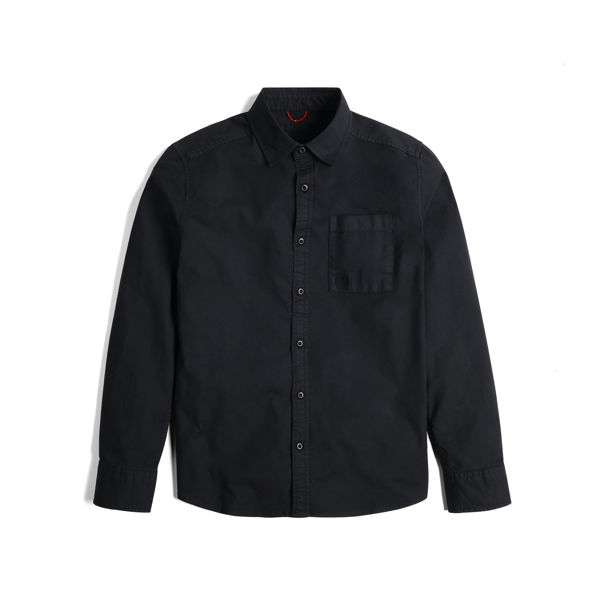 Front View of Topo Designs Dirt Desert Shirt - Men's in "Black"