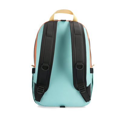 Back View of Topo Designs Light Pack in "Rose / Geode Green"