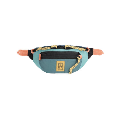 Front View of Topo Designs Mountain Waist Pack in "Geode Green / Sea Pine"