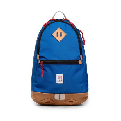 Front view of Topo Designs Classic Teardrop Backpack in "Classic Blue"