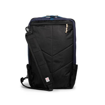 Back view of Topo Designs Global Travel Bag 40L in "Navy / Sahara"