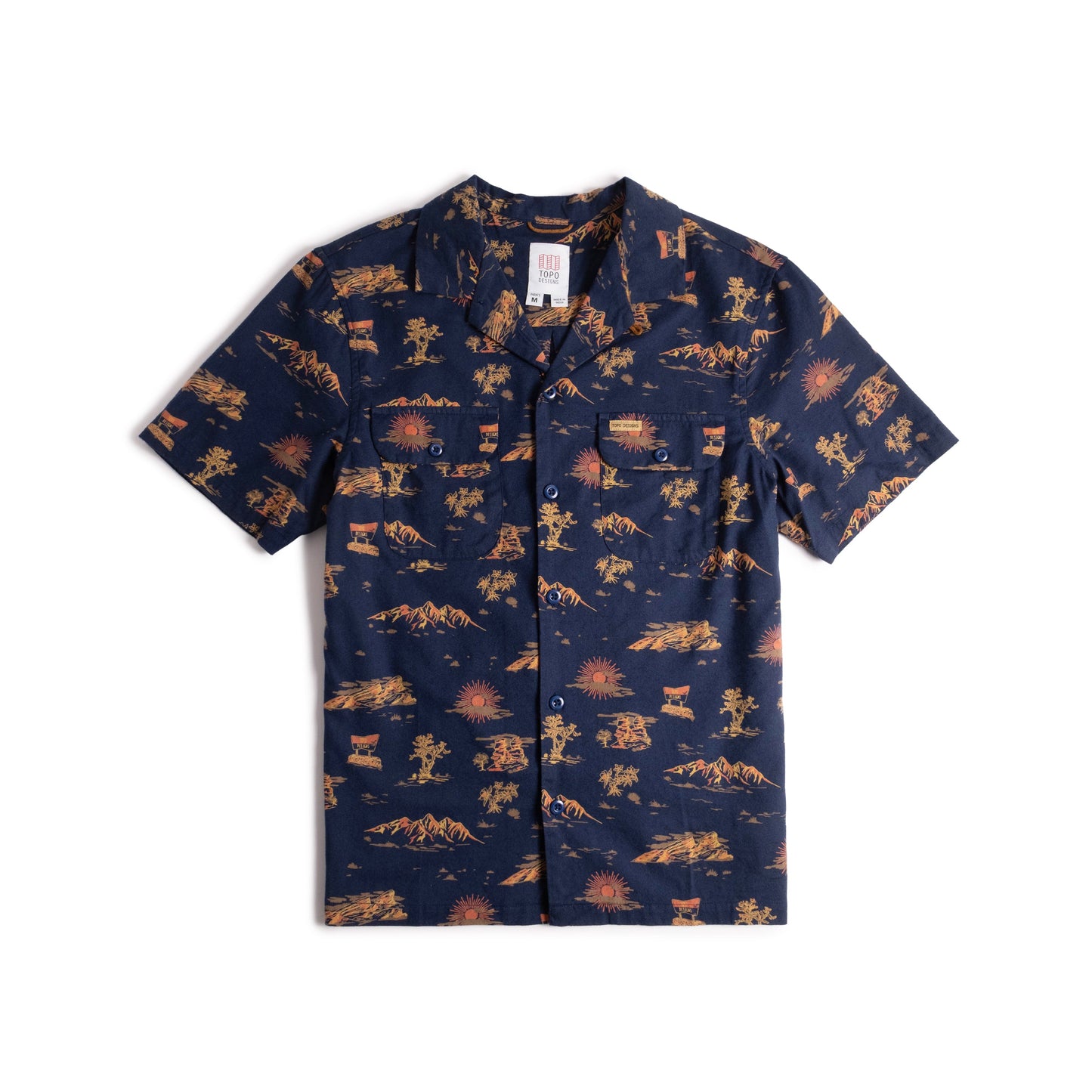 Front View of Topo Designs Daytripper Short Sleeve - Men's in "Westbound Midnight"