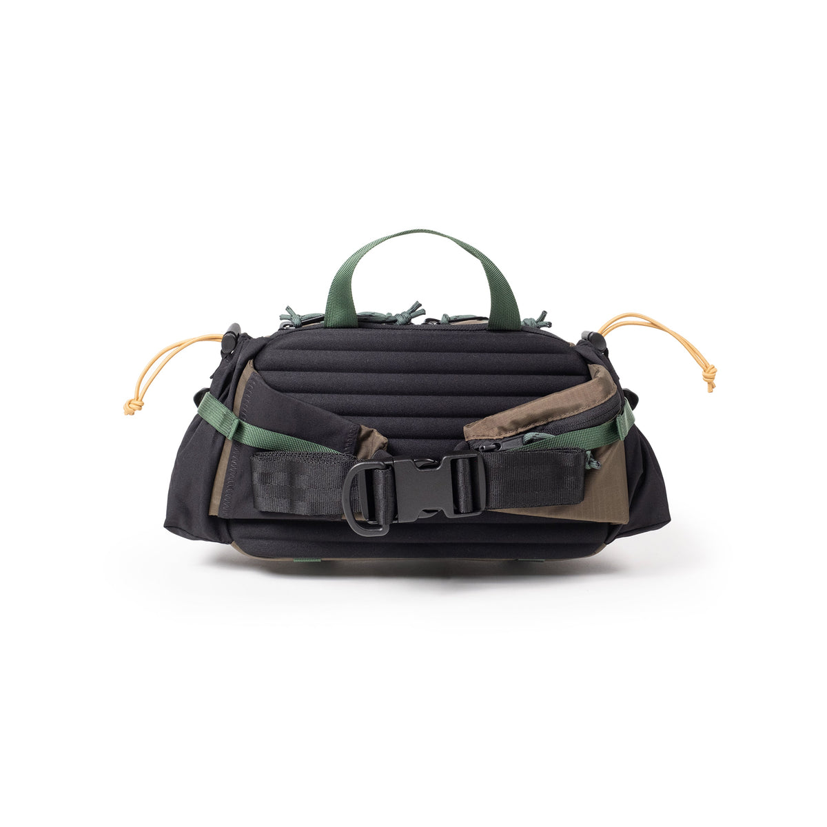 Back View of Topo Designs Mountain Hydro Hip Pack in "Woodland / Terracotta"