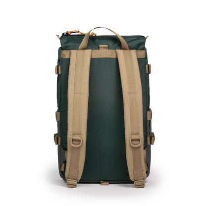Back View of Topo Designs Rover Pack Classic in "Forest"