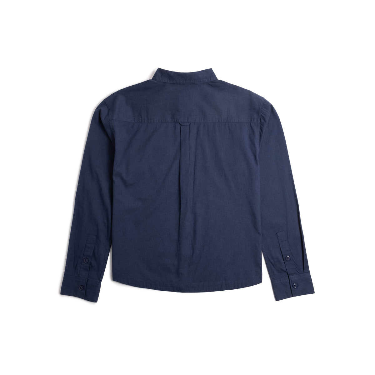 Back view of Topo Designs Daytripper Shirt Long Sleeve - Women's in "Midnight"