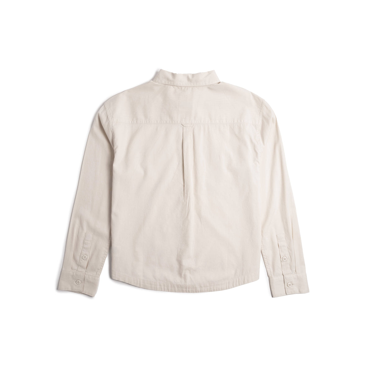 Back view of Topo Designs Daytripper Shirt Long Sleeve - Women's in "Bone White"