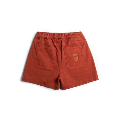 Back View of Topo Designs Dirt Shorts - Women's in "Terracotta"