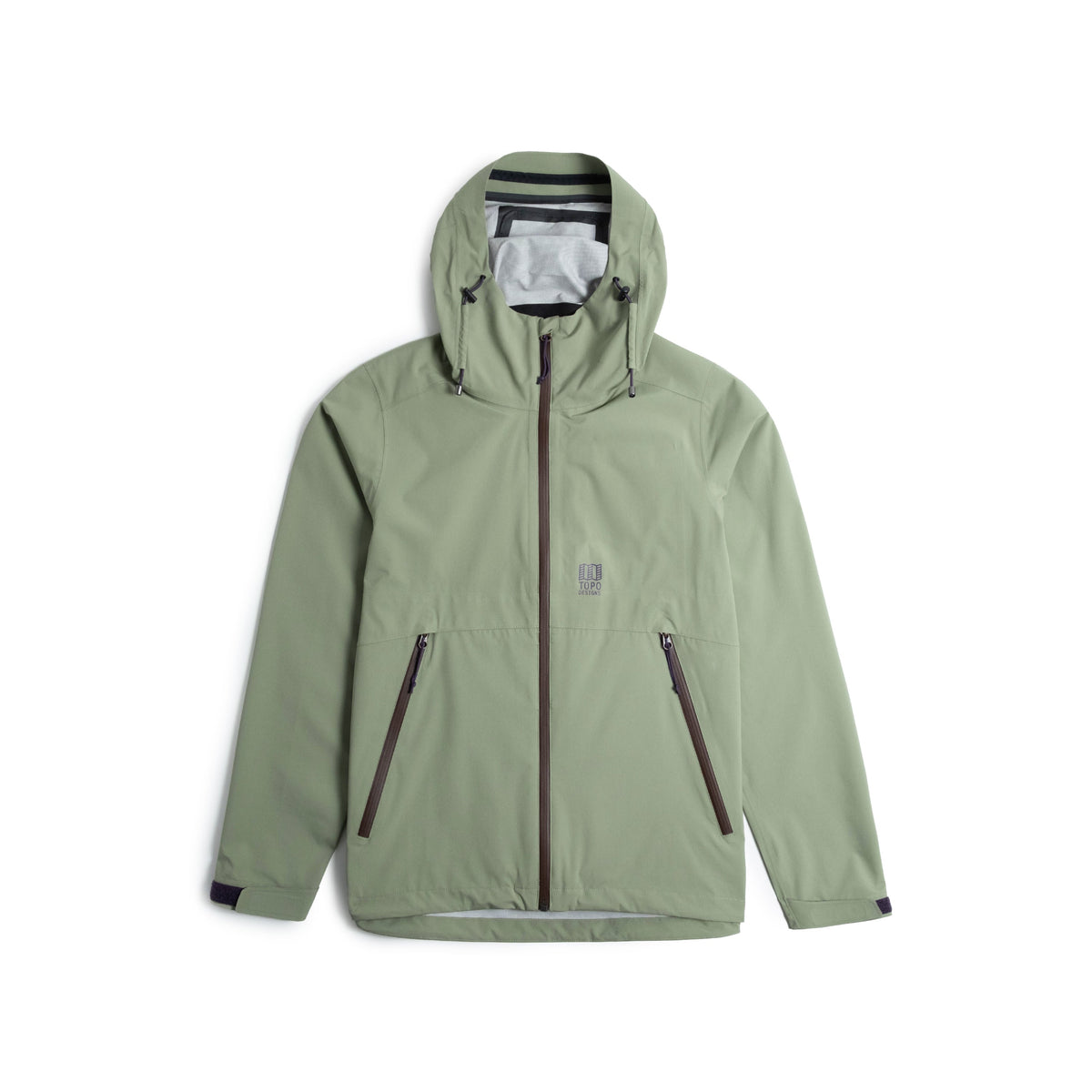 Front View of Topo Designs Global Jacket - Women's in "Oil Green"