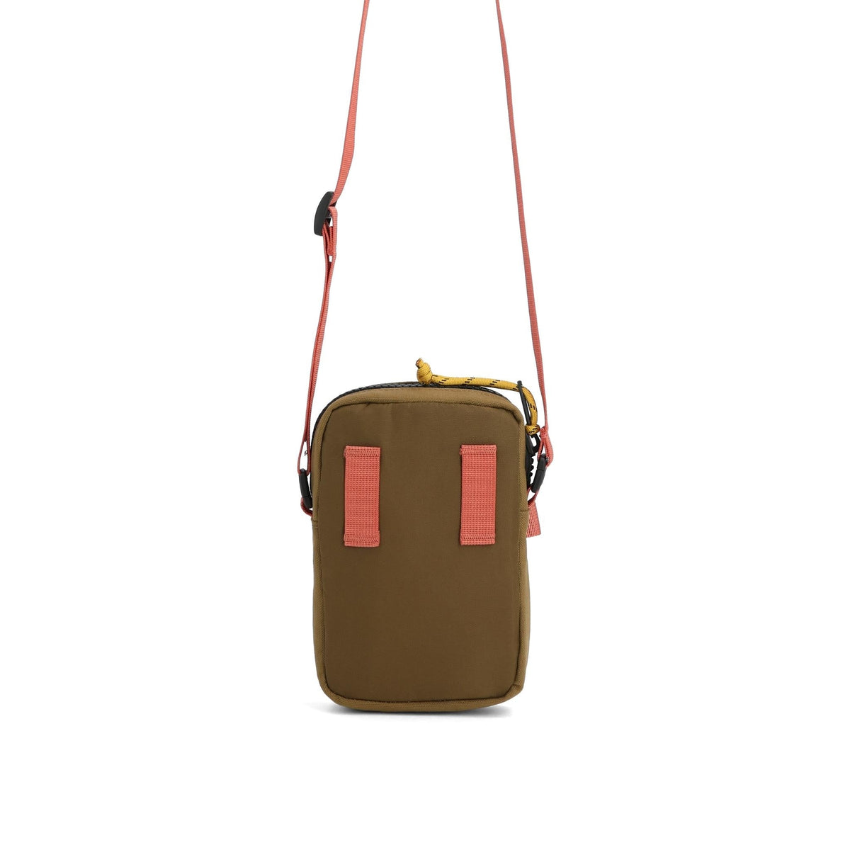 Back View of Topo Designs Mini Shoulder Bag in "Desert Palm / Riptide"
