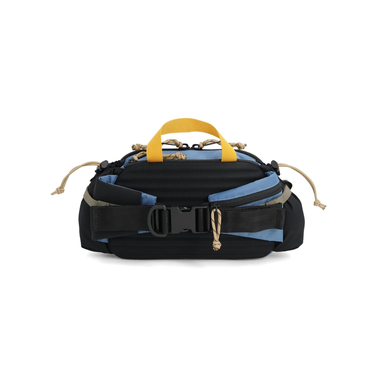 Back View of Topo Designs Mountain Hydro Hip Pack in "Stone Blue / Bone White"