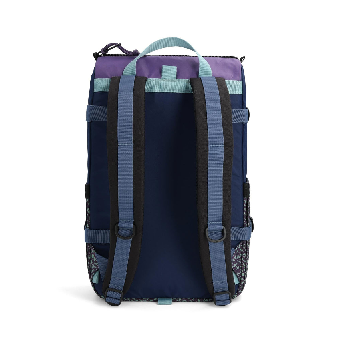 Back View of Topo Designs Rover Pack Classic in "Loganberry / Crackle"