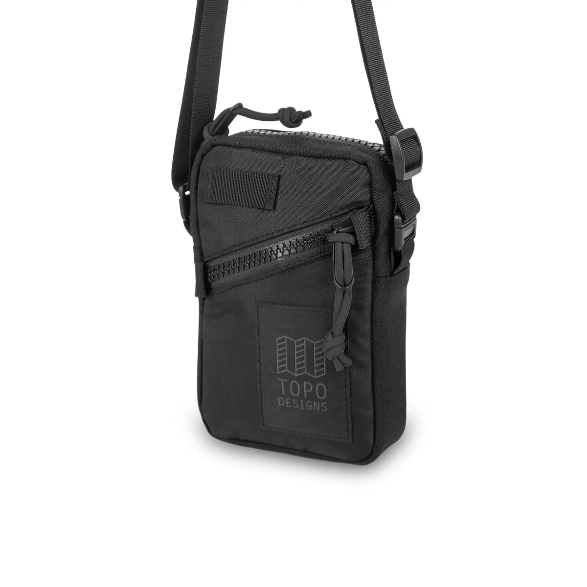 Front View of Topo Designs Mini Shoulder Bag in "Black"